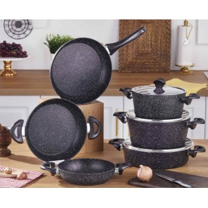 Taç Xl Mastercook 9 Pcs Pot Set Black