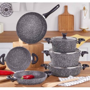 Taç Xl Mastercook 9 Pcs Pot Set Grey