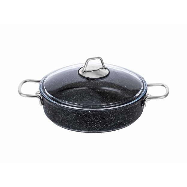 Taç Black Edition Granite Low Casserole 28 cm