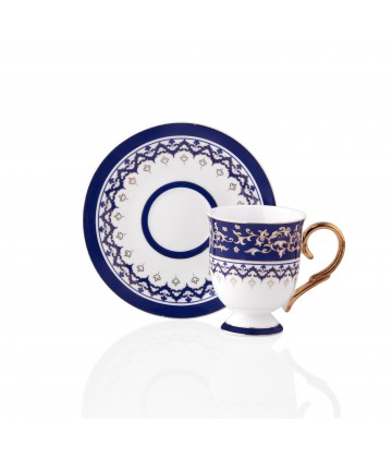 Taç Ebrar  6 Pieces Coffee Set Navy blue