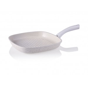 Taç Vision Cast Aluminium Rectengulary Grill Pan 28 cm White