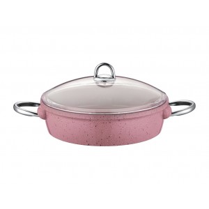 Taç Vision Cast Low Casserole 28 cm Pink