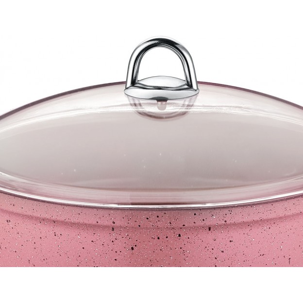 Taç Vision Döküm Basık Tencere 26 cm Pembe