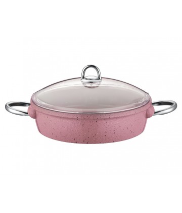 Taç Vision Döküm Basık Tencere 26 cm Pembe