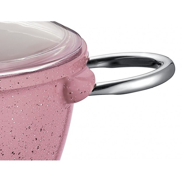 Taç Vision Döküm Basık Tencere 24 cm Pembe