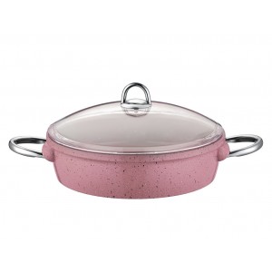 Taç Vision Cast Low Casserole 24 cm Pink