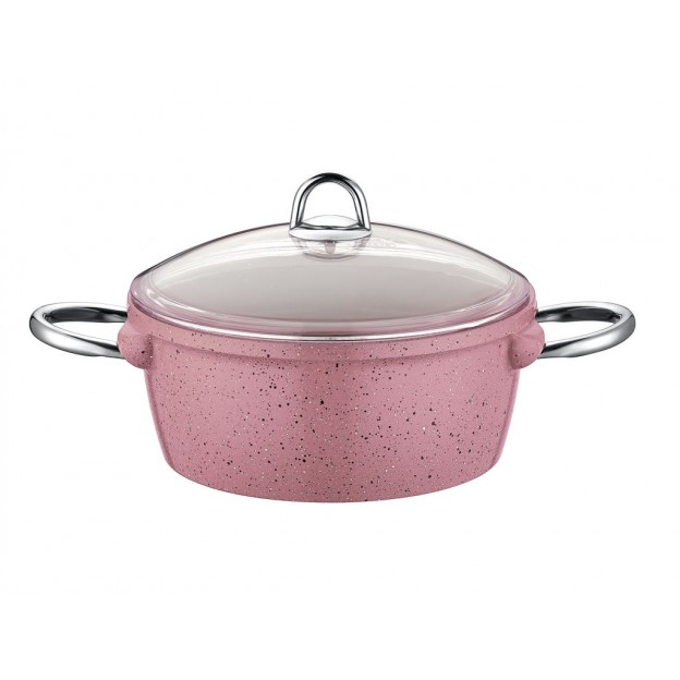 Taç Vision Döküm Derin Tencere 20 cm Pembe
