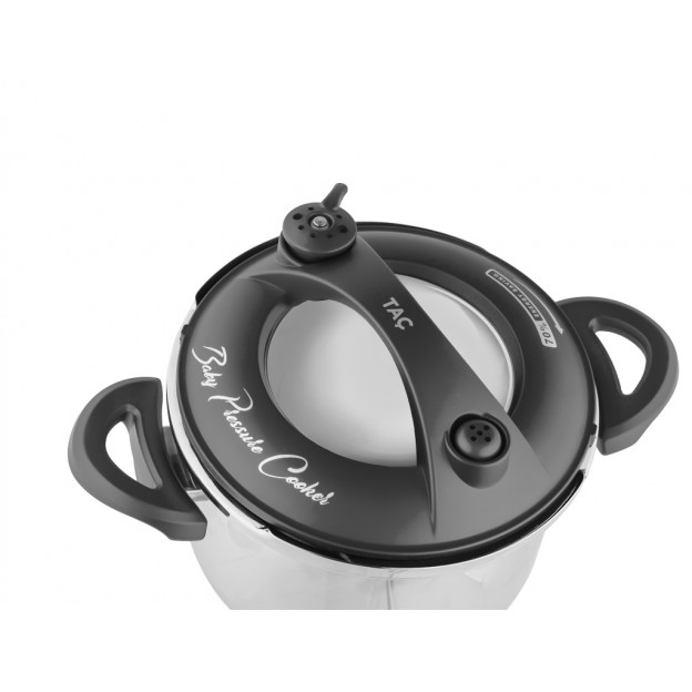 Taç Baby Induction Pressure Cooker Pot 2,5 Lt. Grey