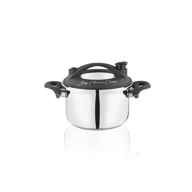 Taç Baby Induction Pressure Cooker Pot 2,5 Lt. Grey