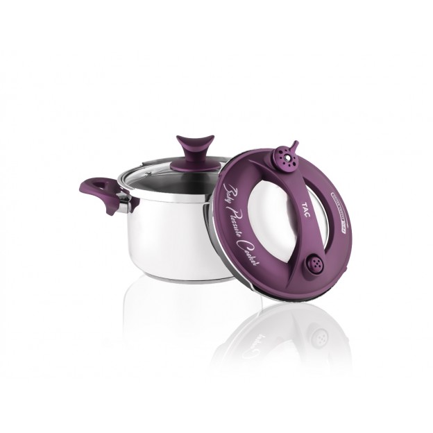 Taç Baby Induction Pressure Cooker Pot 2,5 Lt. Purple