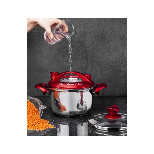 Taç Baby Induction Pressure Cooker Pot 2,5 Lt. Red