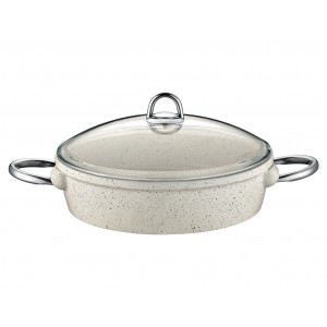 Taç Vision Cast Low Casserole 28 cm White