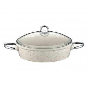 Taç Vision Cast Low Casserole 26 cm White