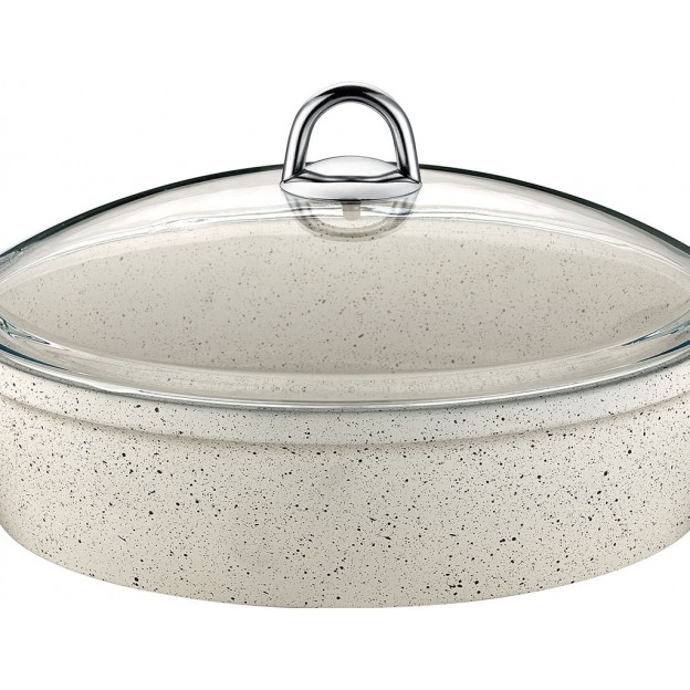 Taç Vision Cast Low Casserole 24 cm White