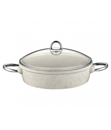 Taç Vision Cast Low Casserole 24 cm White
