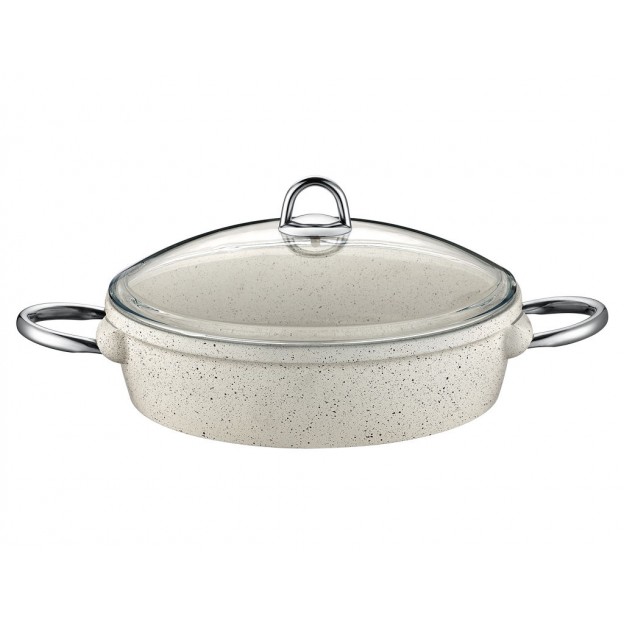 Taç Vision Cast Low Casserole 24 cm White