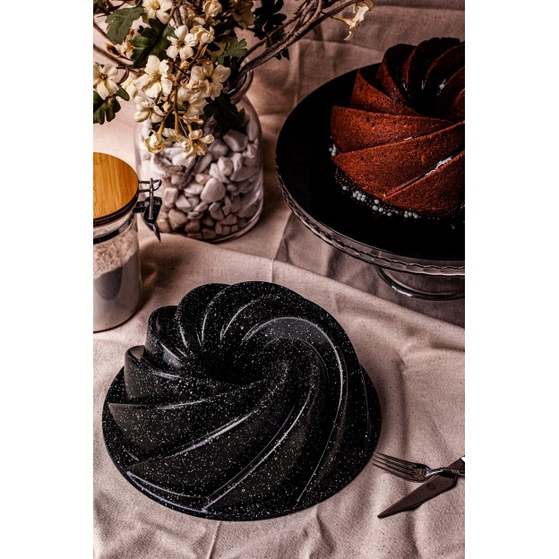 Taç Rüzgar Gülü Cast Cake Mould Black
