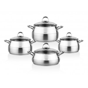 Taç Nobis Induction 8 Pcs Cookware Set Platin