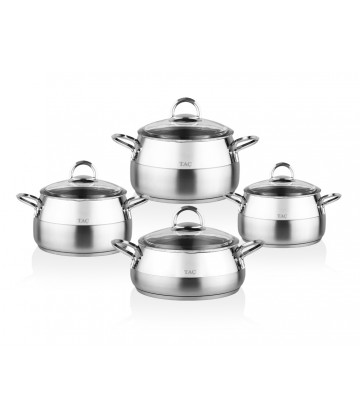 Taç Nobis Induction 8 Pcs Cookware Set Platin