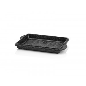 Taç Granite Cast Aluminium Rectengulary Tray Black