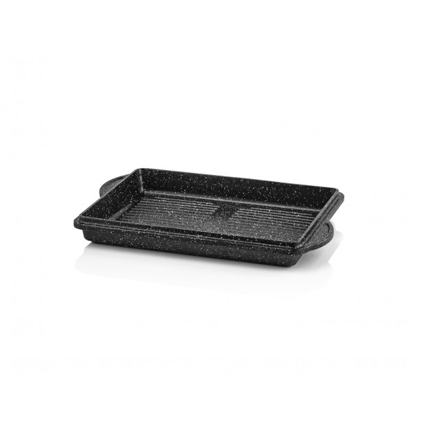 Taç Granite Cast Aluminium Rectengulary Tray Black