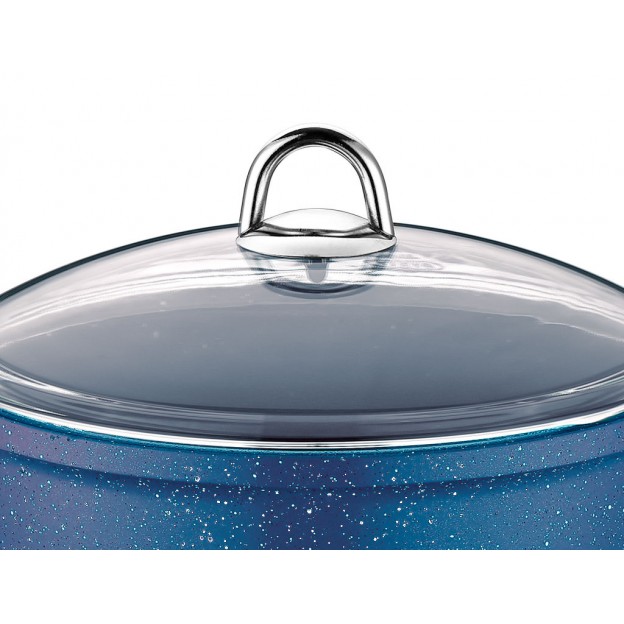 Taç Vision 7 Pcs Cast Cookware Set Blue