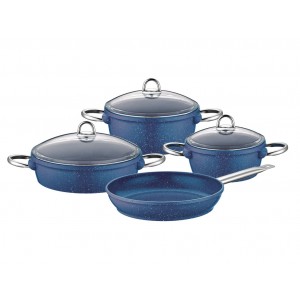 Taç Vision 7 Pcs Cast Cookware Set Blue