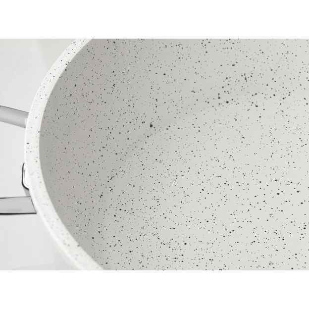 Taç Gravita Döküm Basık Tencere 28 cm Beyaz