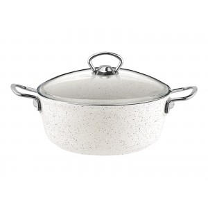 Taç Gravita Cast High Casserole 20 cm White