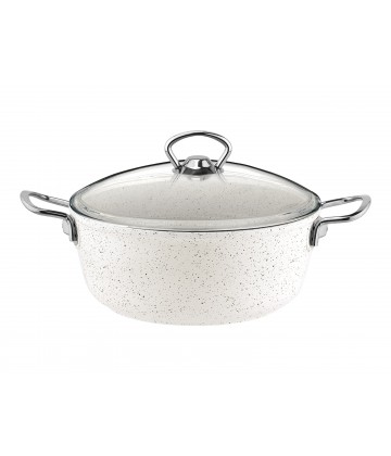 Taç Gravita Cast High Casserole 20 cm White