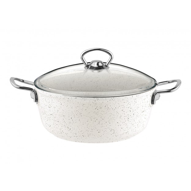 Taç Gravita Cast High Casserole 20 cm White