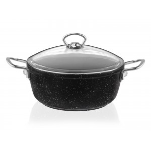 Taç Gravita Cast High Casserole 20 cm Black