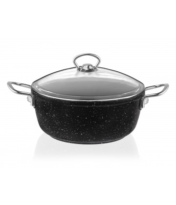 Taç Gravita Cast High Casserole 20 cm Black