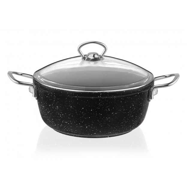 Taç Gravita Cast High Casserole 20 cm Black