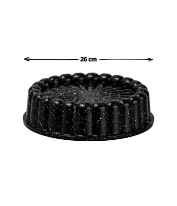 Taç Granit Döküm Tart Kalıbı Siyah 26 cm
