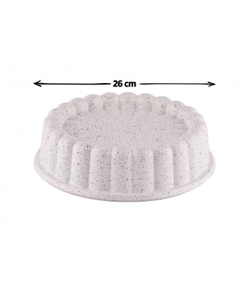 Taç Granit Döküm Tart Kalıbı Krem 26 cm