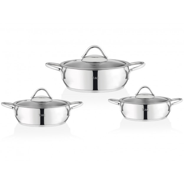 Taç Vitali Induction 6 Pcs Stainless Steel Casserole Set