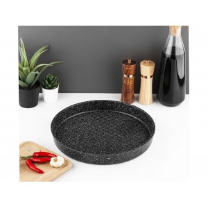 Taç Granite Cast Aluminium 32 Round Tray Black