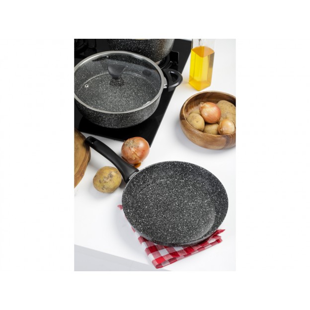 Taç Mastercook 4'lü 7 Parça Granit Tencere Seti Siyah