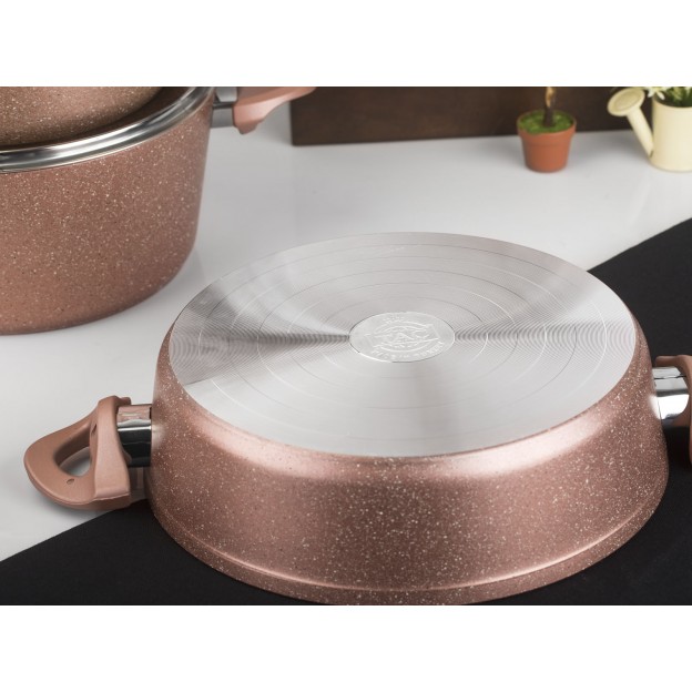 Taç Mastercook 7 Pcs Granite Cookware Set Rose Gold