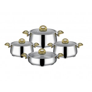 Taç Ventus 8 Pcs Cookware Set Gold