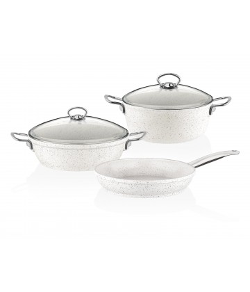 Taç Gravita Cast 5 Pcs Cookware Set White