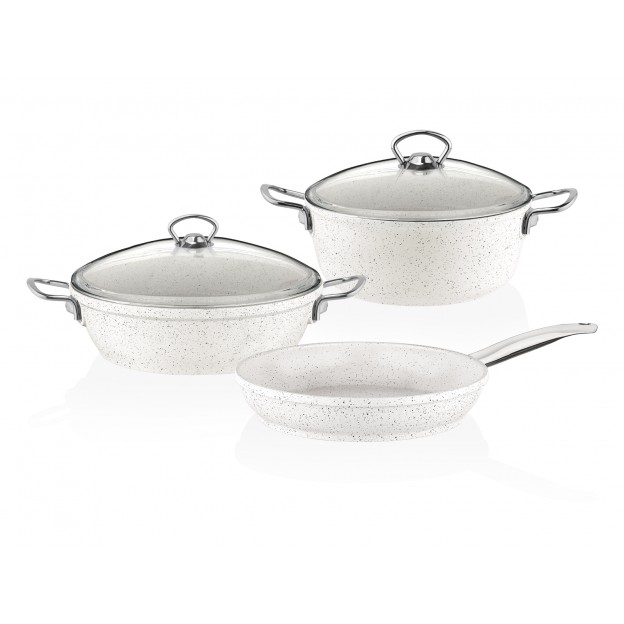 Taç Gravita Cast 5 Pcs Cookware Set White