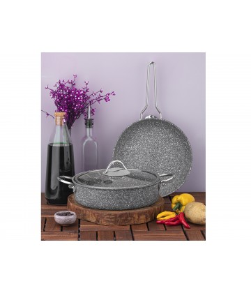 Taç Ultra Klasik 2 Pcs Granite Casserole & Frying Pan Set