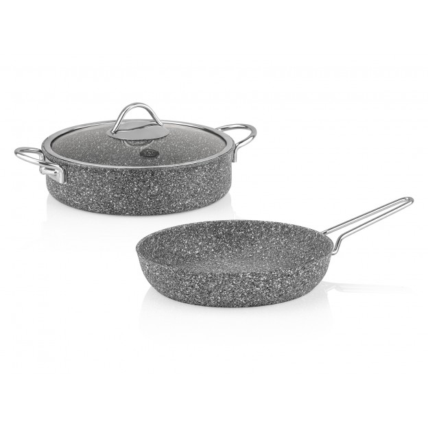 Taç Ultra Klasik 2 Pcs Granite Casserole & Frying Pan Set