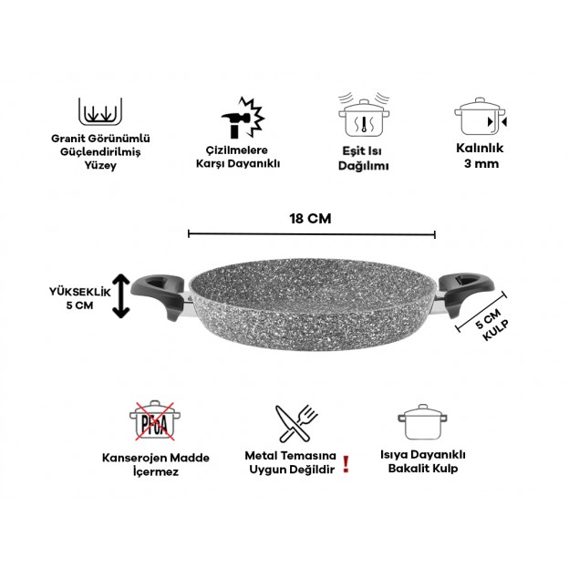 Taç Ultra Granite Omelette Pan 18 cm