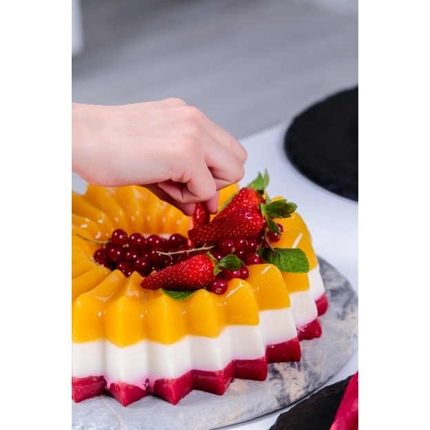 Taç Ela Döküm Kek Kalıbı Siyah 26 cm