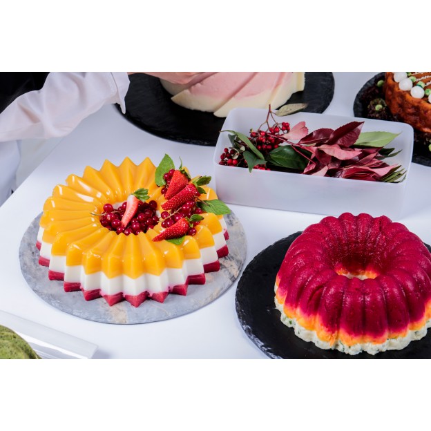 Taç Ela Döküm Kek Kalıbı Siyah 26 cm