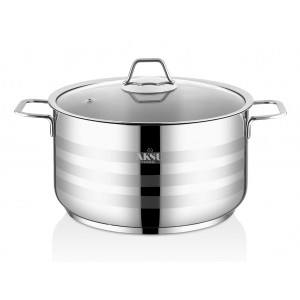 Taç Aksu Zeta Induction Stainless Steel High Casserole 26 cm