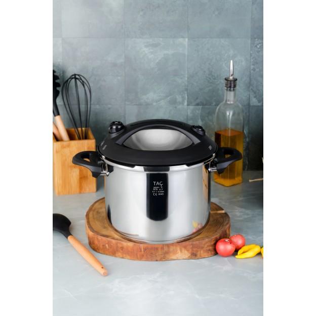 Taç Presto Induction 6 Lt. Pressure Cooker Pot Black